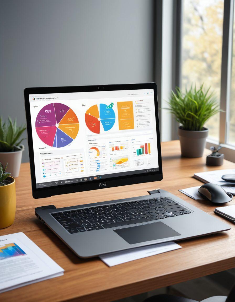 An inviting digital workspace featuring a laptop displaying a web-based insurance platform, surrounded by colorful icons representing various insurance policies, like home, auto, and health insurance. A person is thoughtfully reviewing options, with charts and graphs floating in the background to signify data and analysis. Warm, engaging colors. super-realistic. vibrant colors. clean design.